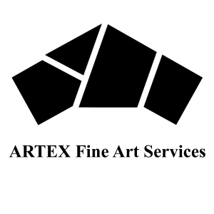 black and white ARTEX logo of an overhand knot with black text