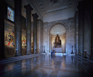 George Washington Memorial Interior with view of statue in focal niche.