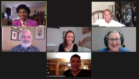 Screenshot of virtual panel discussion