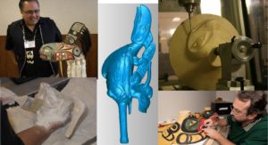 Compilation image of 3D scanning and fabrication.