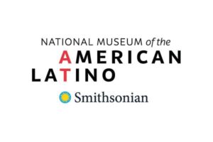 National Museum of the American Latino (NMAL) logo: Black-and-red text in staggered lines above the Smithsonian sun logo.
