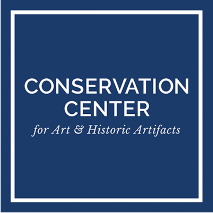 Blue background with white text and white border. Text reads the full name of the conservation center.