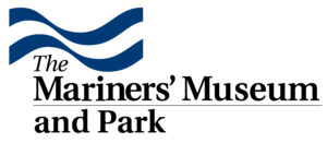The Mariners’ Museum and Park logo with blue water figure and black text on white ground.