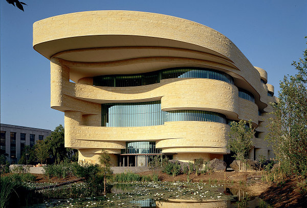 Exterior of the National Museum of the American Indian