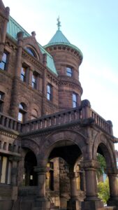 Image of Heurich House Museum, a brick building with green metal roof